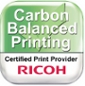 Ricoh carbon balanced printing logo